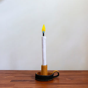 Felt Candlestick and Holder