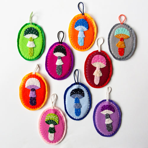 2D Felt Wall Mushrooms