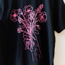 Load image into Gallery viewer, Floral Support Shirt Black