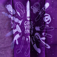 Load image into Gallery viewer, Good Vibes Only Bandana Purple