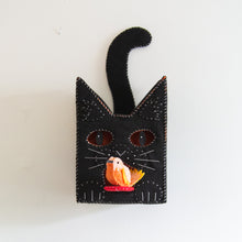 Load image into Gallery viewer, Felt Black Cat Birdhouse